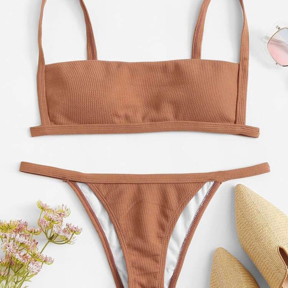 SOLD—Ribbed Tanga Bikini